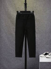 SHEIN Young Boy Distressed Jeans - Black - View 2