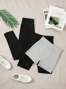 SHEIN Unity 3件套基礎打底褲套裝 - 彩色 - 查看 2