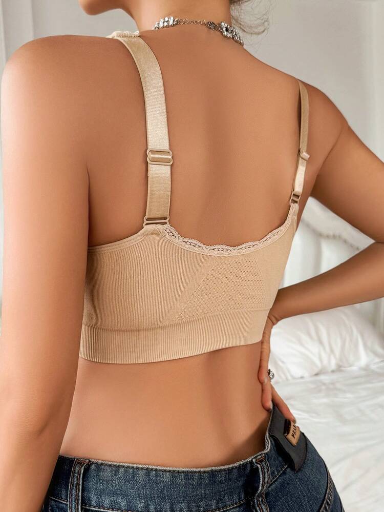 Women'S Seamless Side Opening Bra With Buckle