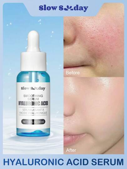 SlowSunday Hyaluronic Acid Smoothing Serum, Djupgående återfuktning, Anti-aging, Hyaluronic Acid Facial Essence, Reducing Wrinkles Face Care, Perfekt för vintern, Återfuktande primer, Jämnar ut fina linjer, Pore Miniming Smooth & Blur Primer, Mysiga vinterstilar, Lämplig för vintern, Y2K, För alla hjärtans dag, Alla hjärtans dag-present, Alla hjärtans dag-present, För Ramadan, Ramadans festivalsammankomster och presenter, Perfekt för fest