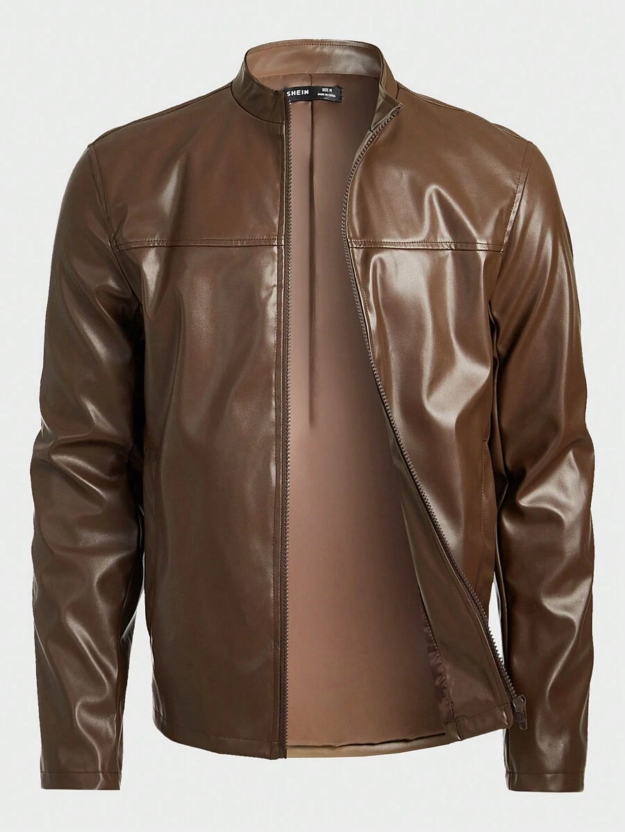 GENTILAND Chaqueta Con Cierre De Cremallera De Hombre De Color Marrón - Marrón - Ver 1