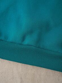 INAWLY 圆领长袖卫衣，长袖上衣，毕业季，返校季，毕业典礼，教师女士，返校季套头衫，秋季卫衣 - 青碧色 - 查看 6