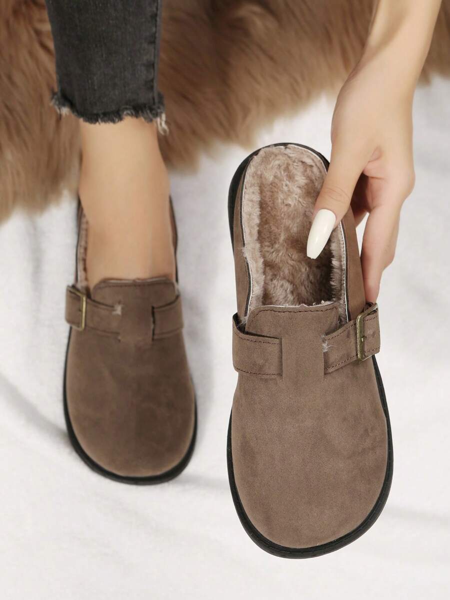suede mules flat