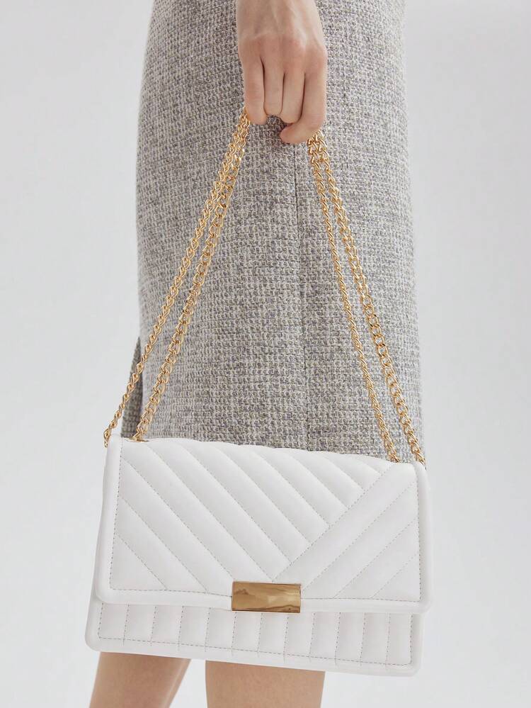 Bolsa Transversal Branca Para Mulheres