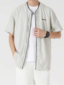 Vintage Men's Baseball Shirt - Beige - View 1