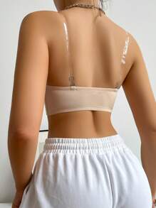 Women's Front Closure Wireless Bra Strapless Bra - Apricot - View 2