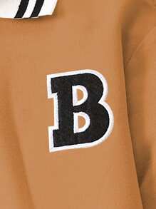 Autumn Baby Boy'S Fashionable Two-Piece Set With Turn-Down Collar Polo Shirt And Jeans - Brown - View 3