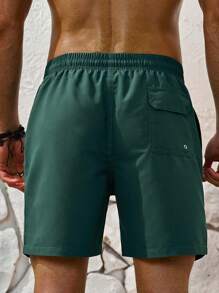Surfspeed Men's Casual Elastic Waist Letter Printed Drawstring Beach Shorts Pool Shorts For Vacation