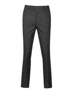 Furuyal Men's Three Piece Suit Set: Suit Jacket, Vest And Pants - Dark Grey - View 5