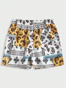 Manfinity RSRT Men's Printed Drawstring Waist Casual Shorts - Multicolor - View 2