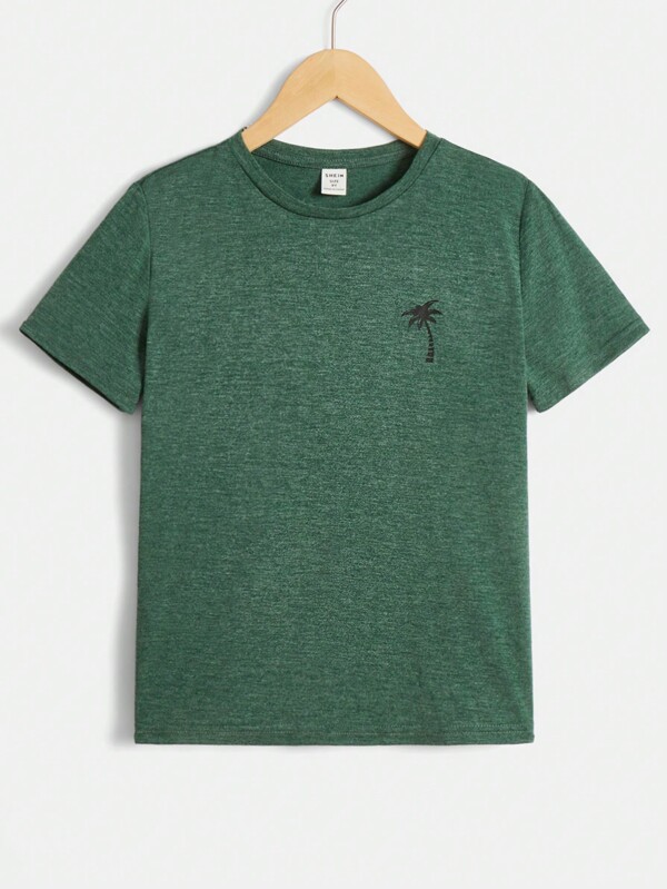 SHEIN Tween Boy Casual Comfortable Round Neck Short Sleeve T-Shirt