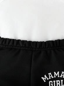 Baby Girl Casual Sporty Simple Style Sweatshirt 3pcs/Set For Spring & Autumn - Black - View 7