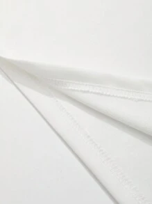 Men's Funny Dragon Pattern Printed Drop Shoulder Short Sleeve T-Shirt - White - View 4