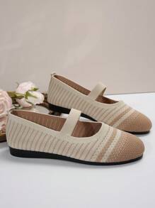 Mới Thoáng khí Thoải mái Giải trí Giày lười Thời trang Lưới Giày phẳng Đối với phụ nữ - Màu be - Xem 4