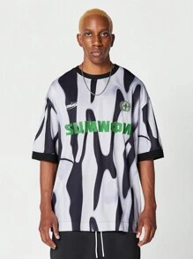 SUMWON Quá lớn Phù hợp Bóng đá Áo thun Với Mặt trước Thương hiệu - Nhiều màu - Xem 1