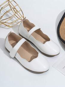 兒童3d波浪設計舒適時尚女孩平底鞋