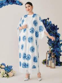Modelyn Women's Floral Printed Jacket And Dress Set 2 Piece Set - Multicolor - View 5