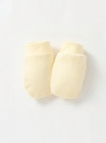 SHEIN 新生兒禮物盒套裝,包括動物印花連身衣和長褲,休閒、舒適、簡約風格,適用於春夏日子 - 杏色 - 查看 5