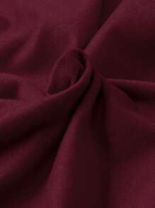 EMERY ROSE T-shirt arricciata e avvolta tinta unita di taglia forte - Bordò - Visualizzare 6