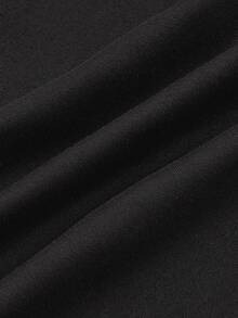 SHEIN Unity Camiseta De Tirantes Con Estampado De Mariposas Y Palabra En Inglés Para Mujer A La Moda - Negro - Ver 4