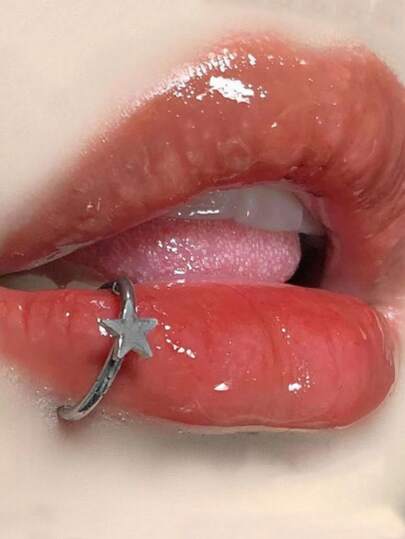 Anillo de labio con forma de estrella personalizado estilo punk