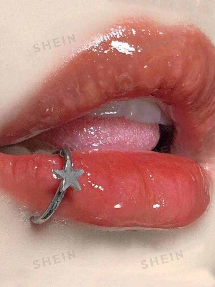 ROMWE Personality Punk Star Shaped Lip Ring SHEIN USA