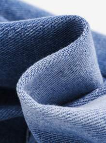 SHEIN Young Boy Letter Cartoon Print Distressed Denim Jeans - Dark Wash - View 3