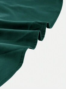 SHEIN Lady Women'S Keyhole Neckline Long Sleeve Blouse - Dark Green - View 9