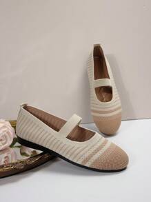 Mới Thoáng khí Thoải mái Giải trí Giày lười Thời trang Lưới Giày phẳng Đối với phụ nữ - Màu be - Xem 5