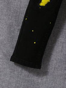 SHEIN Young Boy Distressed Jeans - Black - View 4