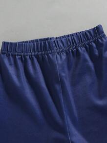 SHEIN 4pcs Young Boys' Cute Cartoon Animal Print Round Neck Short Sleeve Tops And Shorts/Pants Snug Fit Pajama Set, Comfortable, Versatile And Suitable For Spring/Summer