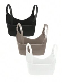 Moonlight&Mama 孕婦護理功能純色內衣（3入/Pack），適用於孕媽媽 - 彩色 - 查看 3