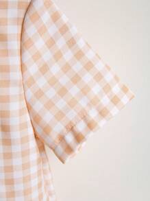 Baby Boys' Spring/Summer Casual Plaid Short Sleeve Shirt And Shorts Set