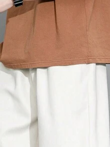 Men's Letter Print Shorts - Apricot - View 3