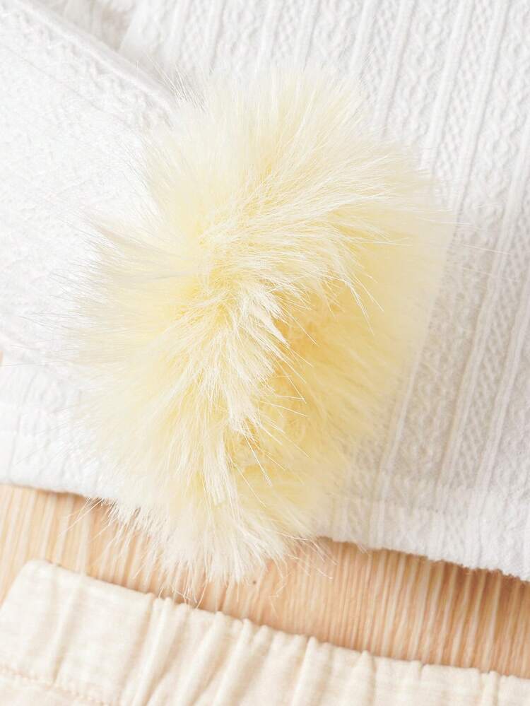 Baby Girl Elegant And Lovely Patchwork Furry Stripe Outfit