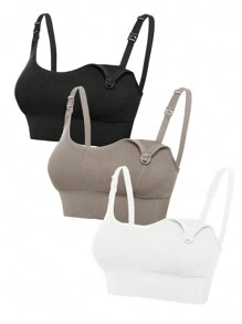 Moonlight&Mama 孕婦護理功能純色內衣（3入/Pack），適用於孕媽媽 - 彩色 - 查看 4