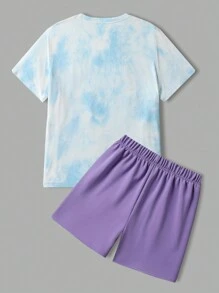 Tiener jongen Cartoonprint Korte mouwen T-shirts En Shorts Casual Sets