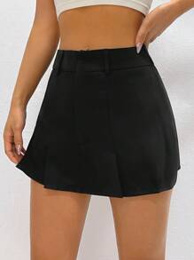 SHEIN Unity Women's Pleated Culottes - Black - View 6