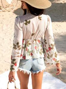 GENKIRA Camisa De Mujer Con Estampado De Fresas - Multicolor - Ver 2