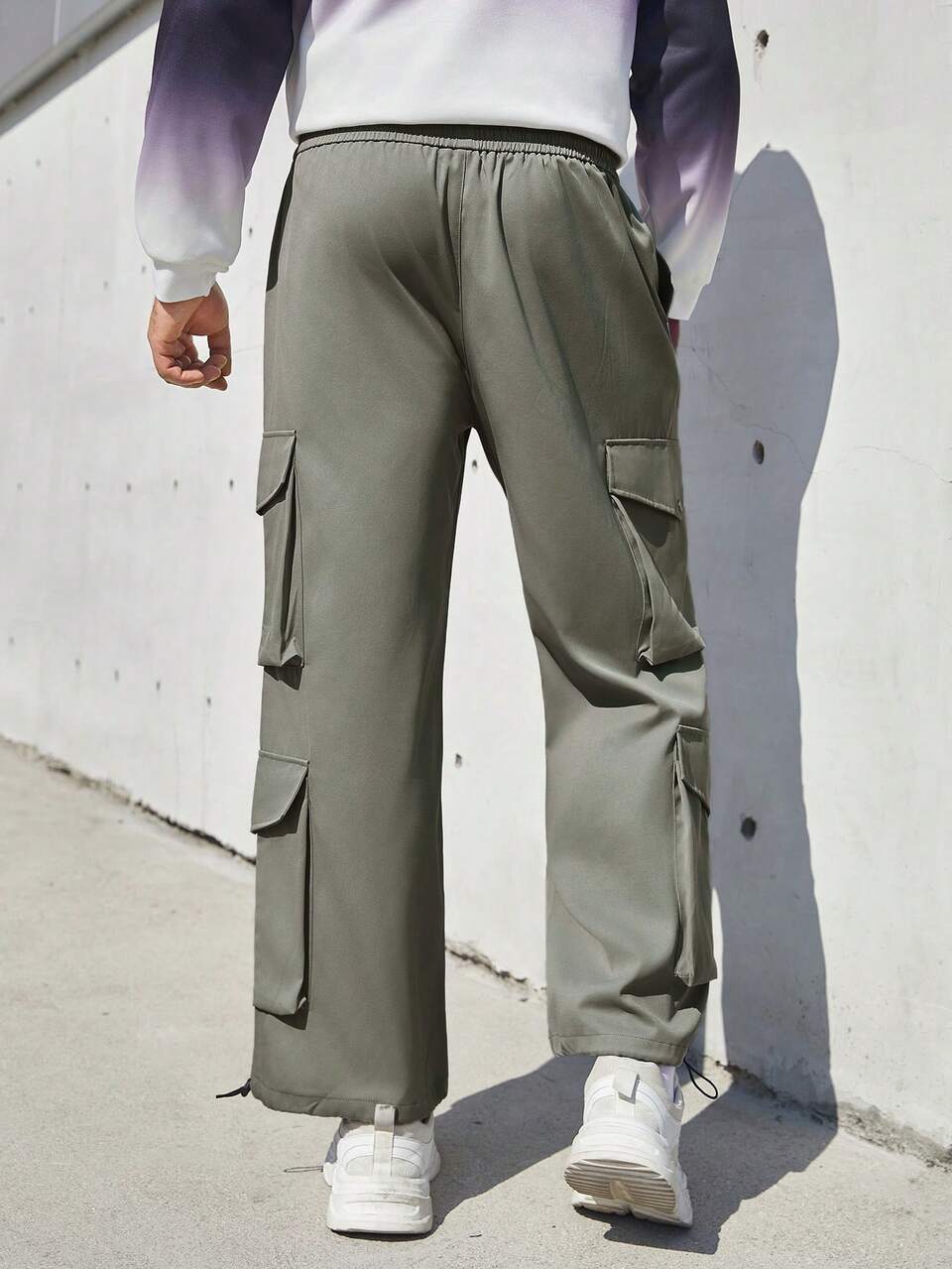 Men's Plus Size Solid Color Cargo Pants
