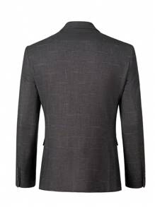 Furuyal Men's Three Piece Suit Set: Suit Jacket, Vest And Pants - Dark Grey - View 2