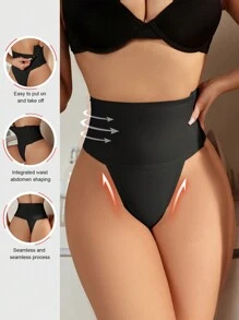 NudeFit Mujeres Panties Moldeadores de Body con Control Abdominal con Botones y Estilo Tanga