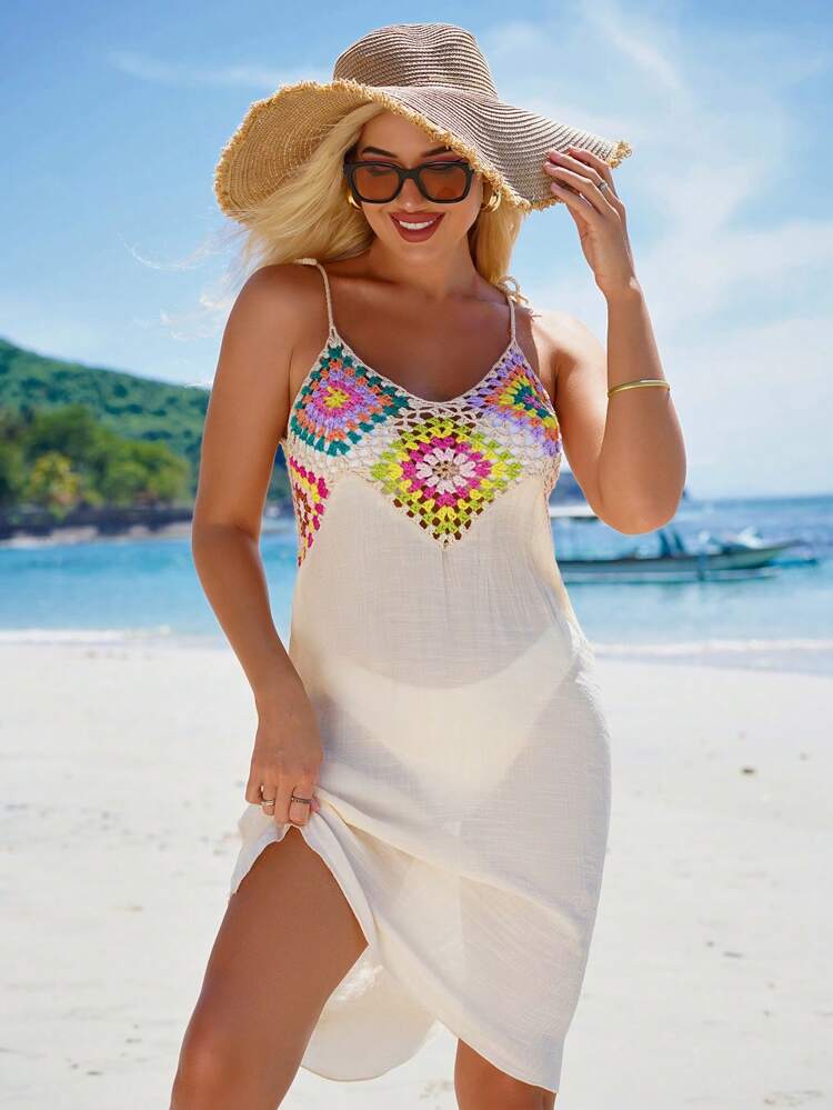 Summer Women'S Floral Print Cami Cover-Up Dress