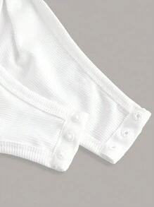 SHEIN ICON Bộ 3 áo liền thân dáng ôm mùa xuân, cổ khoét rỗng và tay áo ghép mảnh dành cho nữ - Nhiều màu - Xem 14