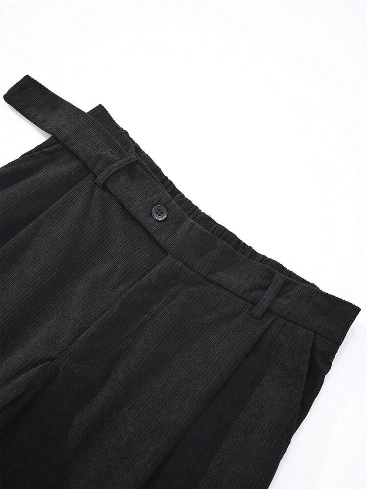 Men's Solid Color Slanted Pocket Pants