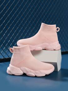 Zapatillas Deportivas De Corte Alto Transpirables Para Niños Para Actividades Al Aire Libre - Rosa - Ver 4