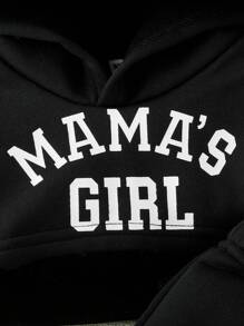 Baby Girl Casual Sporty Simple Style Sweatshirt 3pcs/Set For Spring & Autumn - Black - View 4