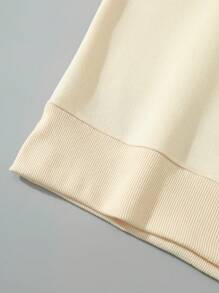 Men'S Round Neck Sweatshirt With Printed Pattern - Khaki - View 6