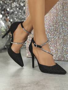 Giày Cao Gót Nữ Màu Đen Dành Cho Khiêu Vũ Gợi Cảm, Dự Tiệc, Tiệc Thanh Lịch, Đi Làm Hàng Ngày Và Phối Hợp Đơn Giản - màu đen - Xem 6