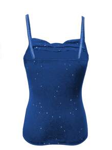 SHEIN LUNE 女款水鑽裝飾吊帶背心 - 藍色 - 查看 2